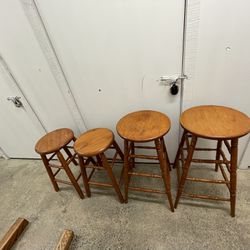 4 wooden stools! need gone asap!