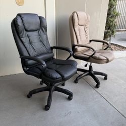 New In Box $55 Each PU Leather Office Computer Desk Chair Black Or Khaki Color Furniture ,
