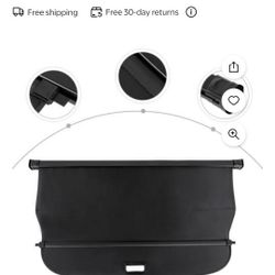 Black Cargo Cover Retractable Fits For Toyota Venza Trunk 2021-2023 Shield Shade