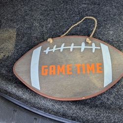 Kids Football Hanging  Wood Decal