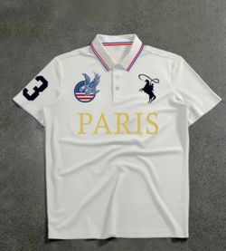 White Paris Graphic Polo Shirt