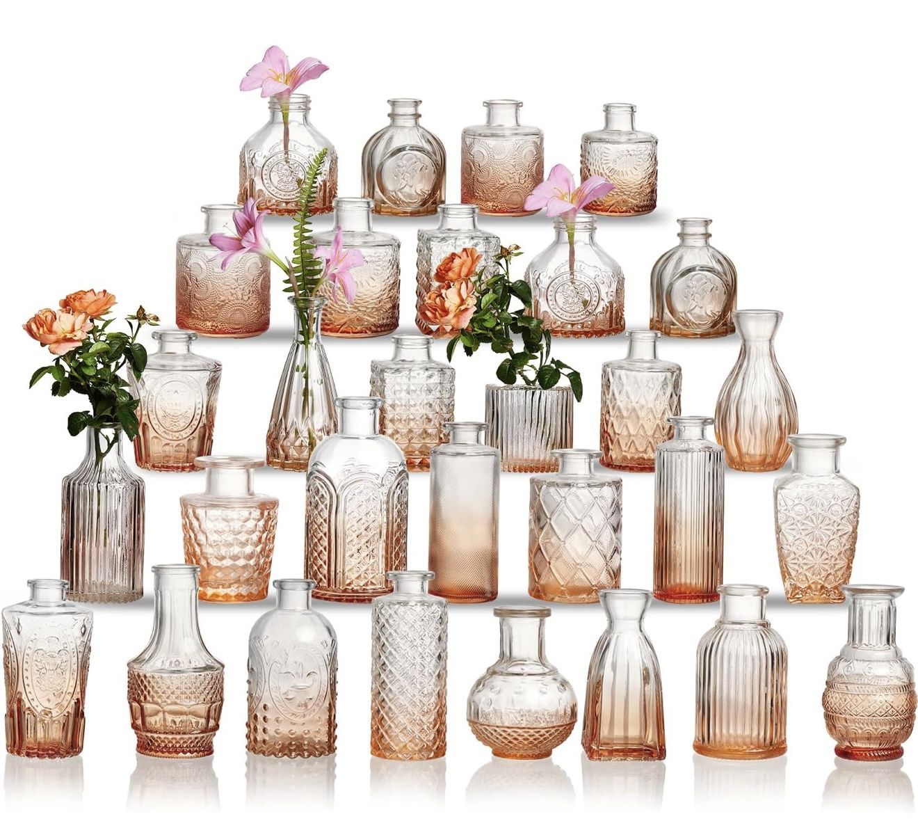 Glass Bud Vases Set Of 30