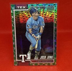 Josh Jung /99 Green Spring Training 2026 Topps Series 1 #98 Texas Rangers