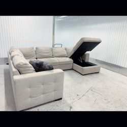 Steam Clean 🧼 Comfy Nice gray sectional couch