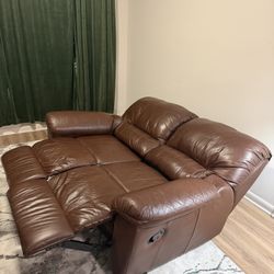 Leather Love Seat Recliner *Reduced Price*