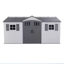 Dual Entry 15 ft. W x 8 ft. D Resin Outdoor Storage Shed (120 sq. ft. )