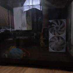 Pc With Monitor And Keyboard 