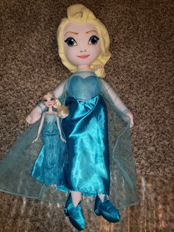 Elsa doll and barbie