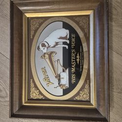 Victor Talking Machine Company Master's Voice Framed MIRROR Ad 15"x12" HS-A8