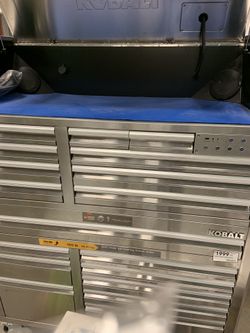 Tool Chest Kobalt 3000 53 in W x 68.7 in H 18 Drawer Stainless Steel Rolling Tool Cabinet Stainless Steel for Sale in Mount Washington KY OfferUp