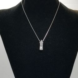 Crystal Necklace silver earrings