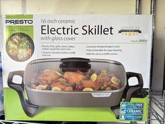 Presto 16” Ceramic Electric Skillet w/ Glass Lid