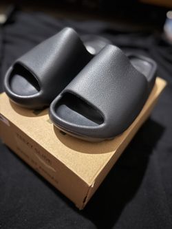 Gray Yeezy Slides