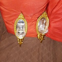 BEAUTIFUL  MIRROR wall Home INTERIOR CANDLE HOLDERS BOTH FOR $30