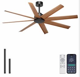 NIB: 60" Modern Farmhouse Ceiling Fan No Light