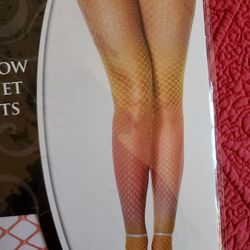 Rainbow Fishnet Stockings Tights M/L Halloween
