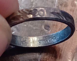 925 Sterling Silver Band Ring Hong Kong