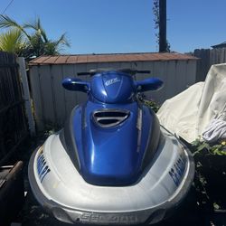 2001 Sea-Doo Bombardier GTX Blue And Green Supercharged Seadoo With Trailer 