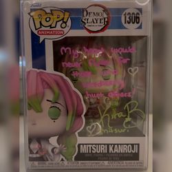  SIGNED Demon Slayer Mitsuri Kanroji Funko Pop #1306 - English VA