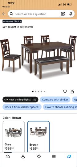 Signature design by Ashley Dining table chairs and bench
