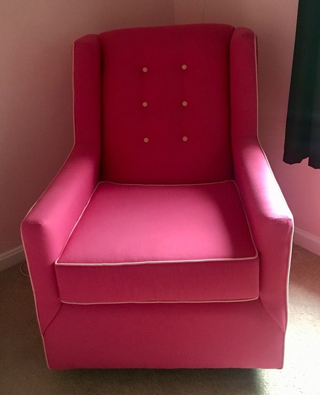 Hot pink rocking chair