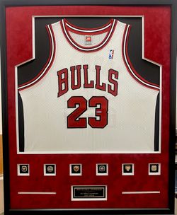 Michael Jordan. Basketball Jersey Frame. Custom