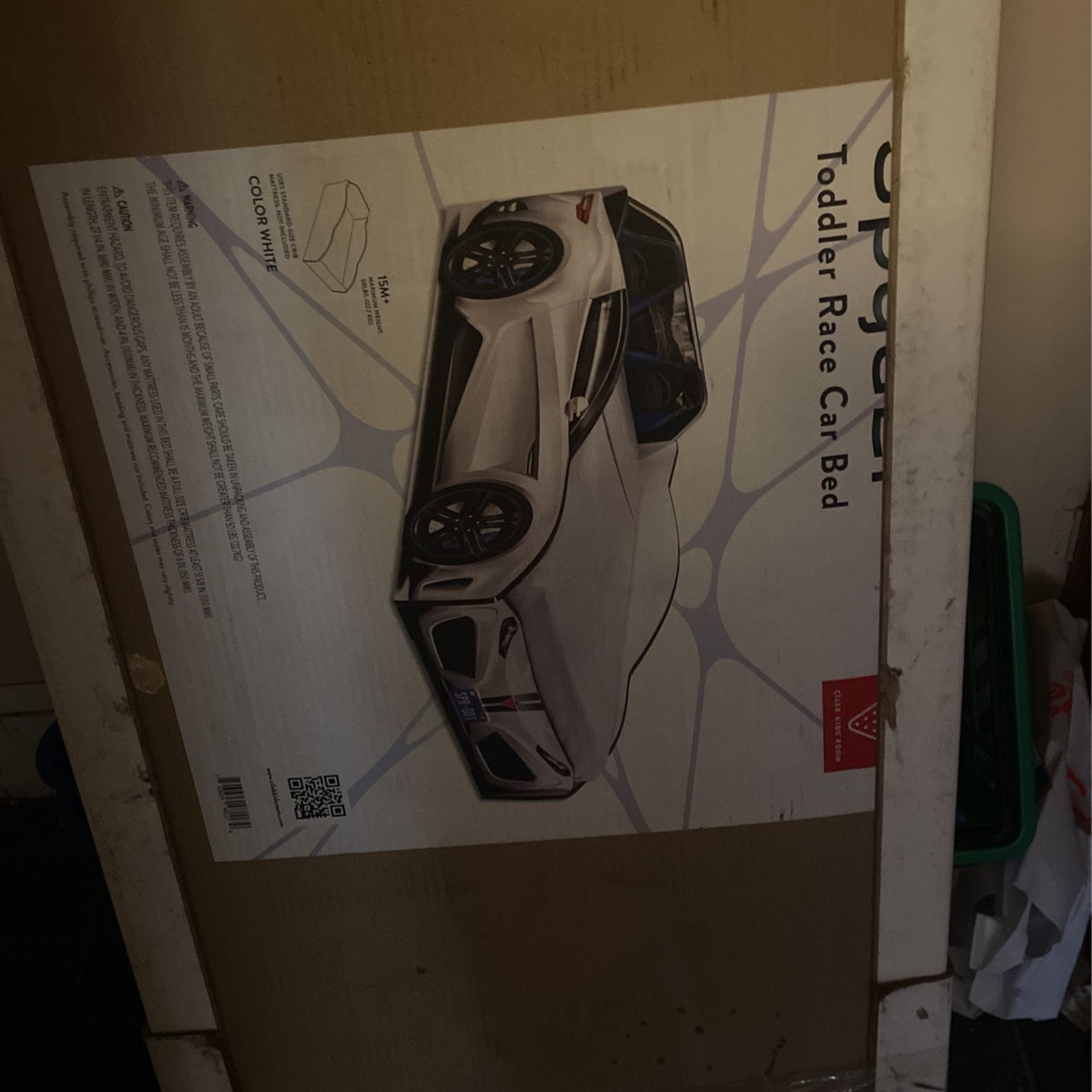Toddler racing car bed