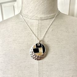 Kenneth Cole Double Disc Pendant Necklace 