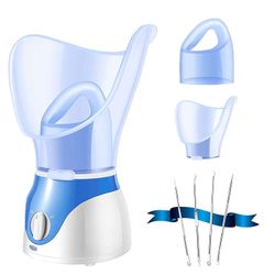 Facial Steamer, Nano Ionic Face Facial Steamer Warm Mist Humidifier Atomizer Humidifier Moisturizing Face Spa Steamer