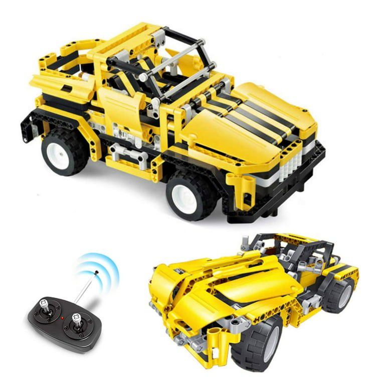 RC Car Engineering for Kids 2 in 1 Jeep Racer Toy, Remote Control Car Kit