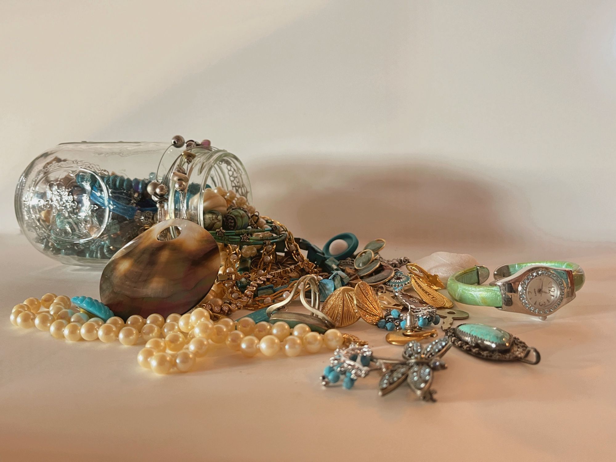 πMermaid Teal Themed Mystery Jewelry Jar