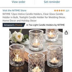Set Of 12 Votive Candle Holders 