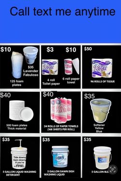 Liquid detergent, softener dish detergent bleach