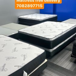 Huge sale for Mattress And Box Twin size mattress and box 150.$ full 190$ Queen 200$ king 290$. Mattress And Box and frame and headboard. King 580$ Qu