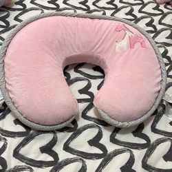 Boppy Nursery BreastFeeading Pink Pillow With Extra Cover 