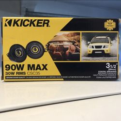 Kicker 3.5 Speakers CSC Series Brand New 