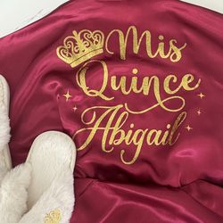 Personalized quinceañera robe