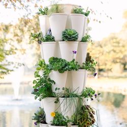 Two 5 Tier Green Stalk Planter 