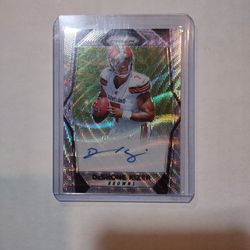 2017 Panini Prizm - Silver Wave Autograph (Serial# 145/149) Deshone Kizer Rookie Card