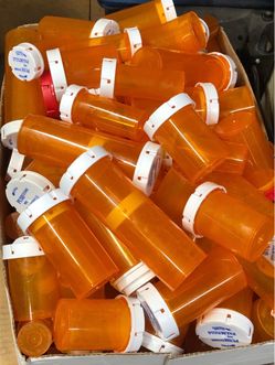 Empty Prescription Pill Bottles!  No Labels!