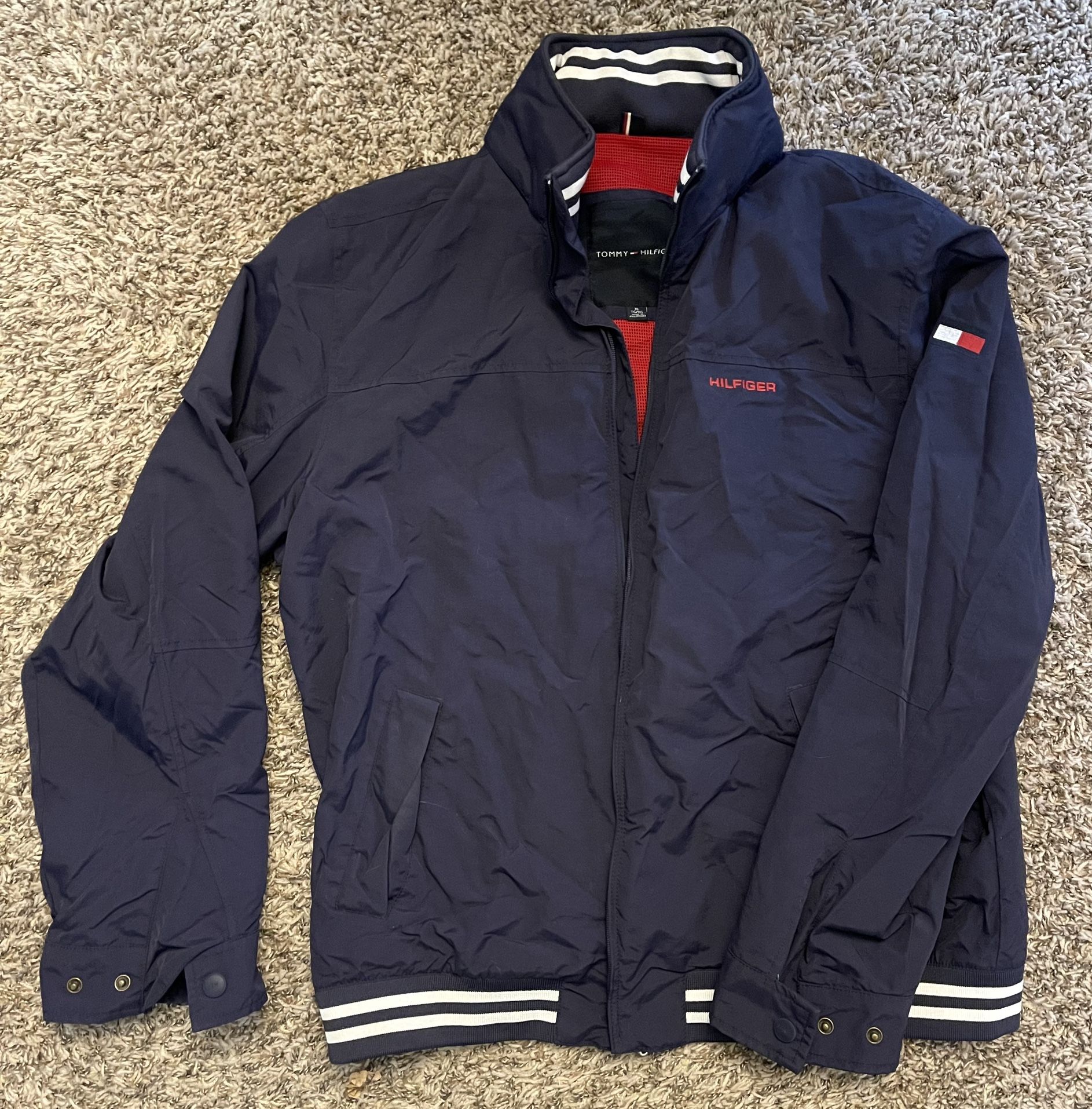 T. Hillfiger - Regatta Jacket - Hooded Mens XL (Vintage) BONUS + Duffle Bag / Soulder