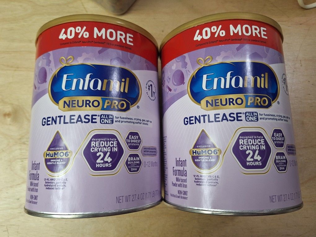 Enfamil Neuropro Gentlease Infant  Milk-Based Powder - 2 x 17.4 oz  Exp May 2027