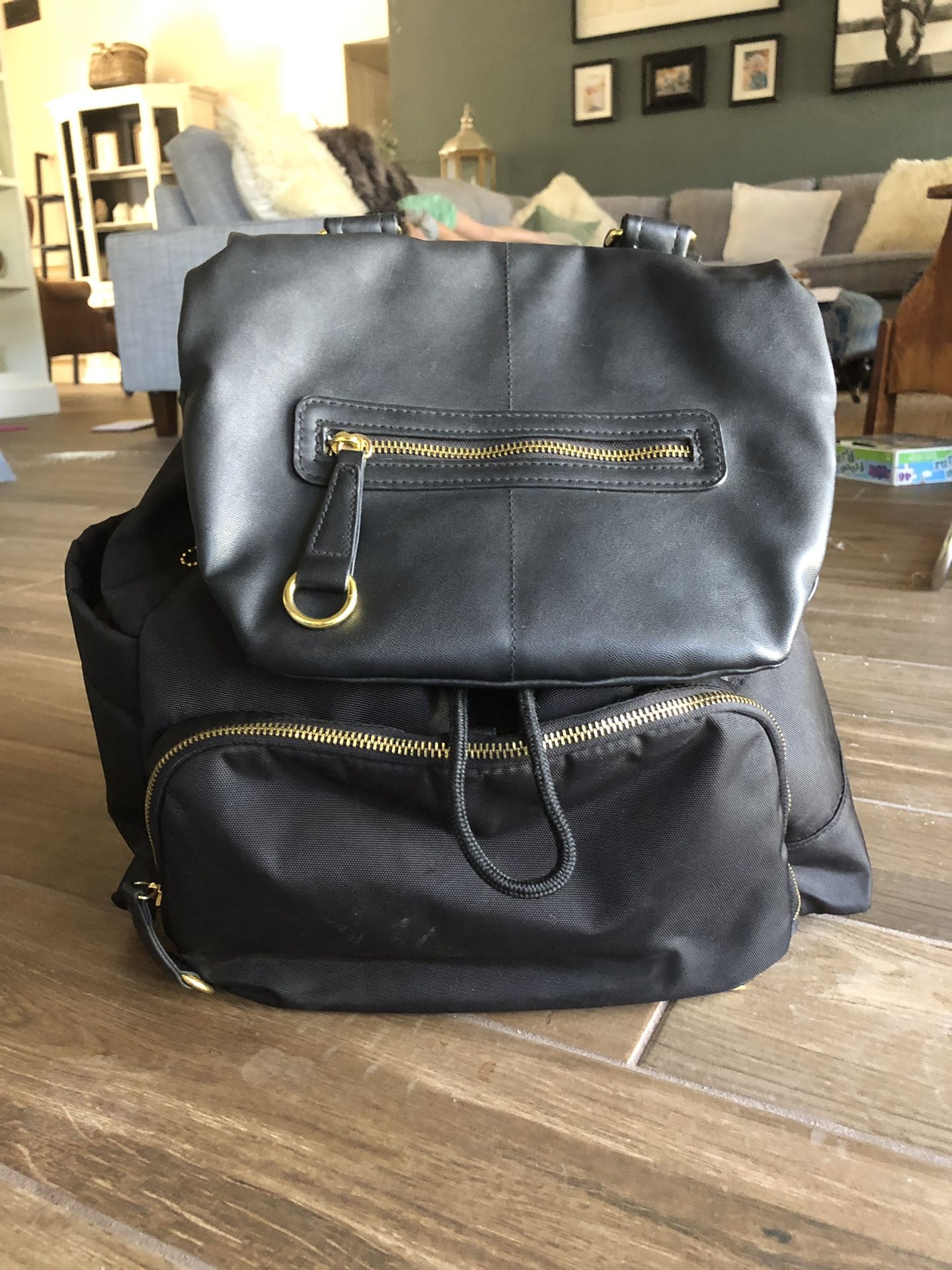 Skip Hop Chelsea Downtown Chic Diaper Bag Backpack - black $50 OBO