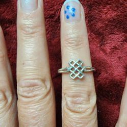 Sterling silver knot symbol ring, Multiple Sizes Are Available 