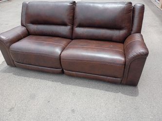92" 4-seater Leather Sofa POWER RECLINING