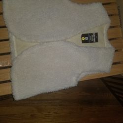 Sherpa Fleece Vest Fuzzy Sleeveless Bolero Vest Fall Winter 