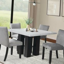 *Brand New * 5 pc Marble Counter Height Set