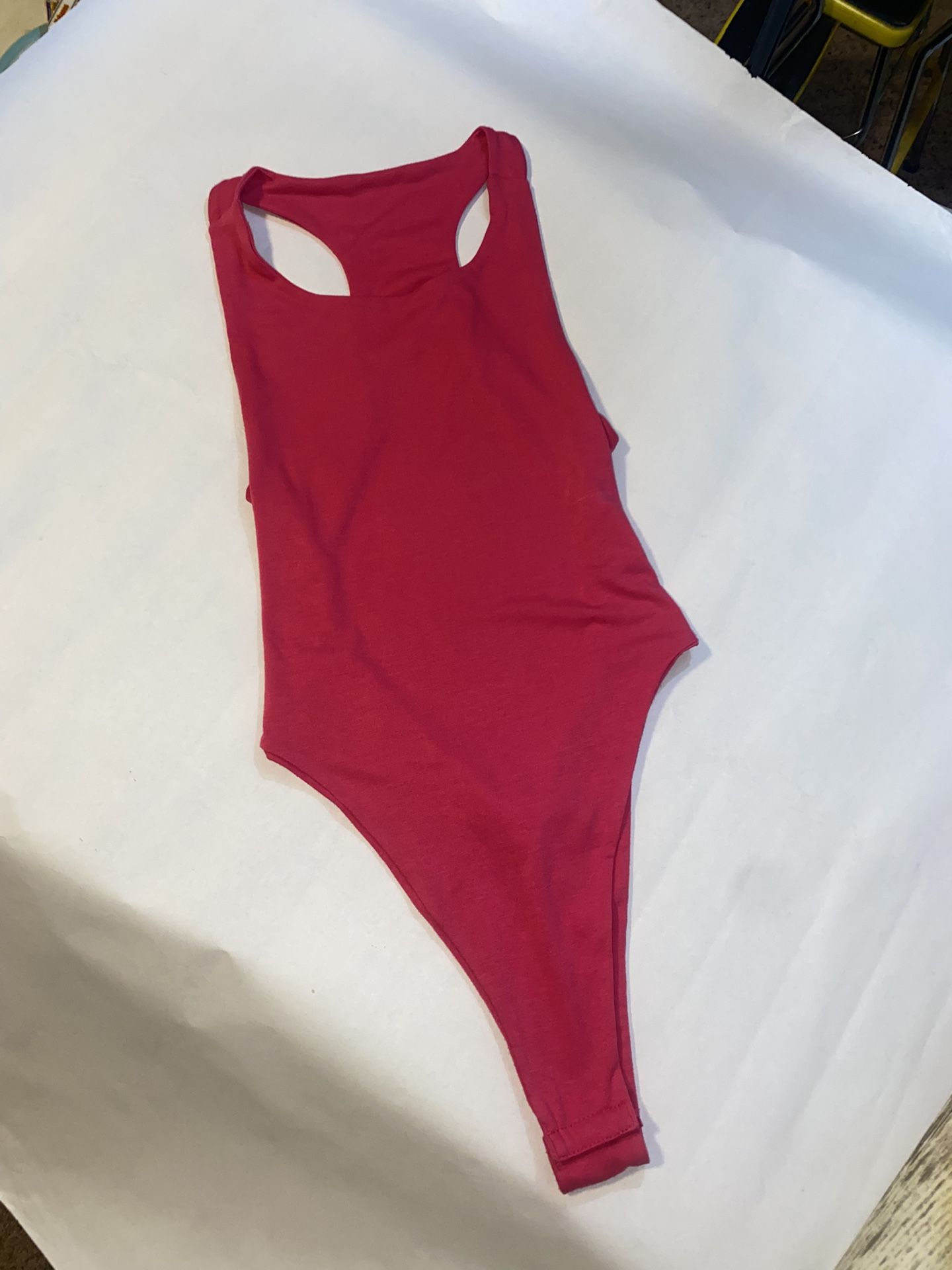 Hot Pink Backless Bodysuit (Med-Larg)