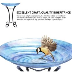 Outdoor Glass Birdbath