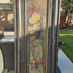 Antique Hand Painted Door Panel